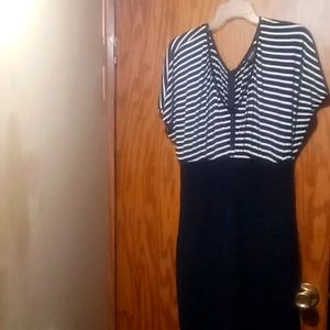 Dress, yellow jumper, navy blue jumpsuit for men or women